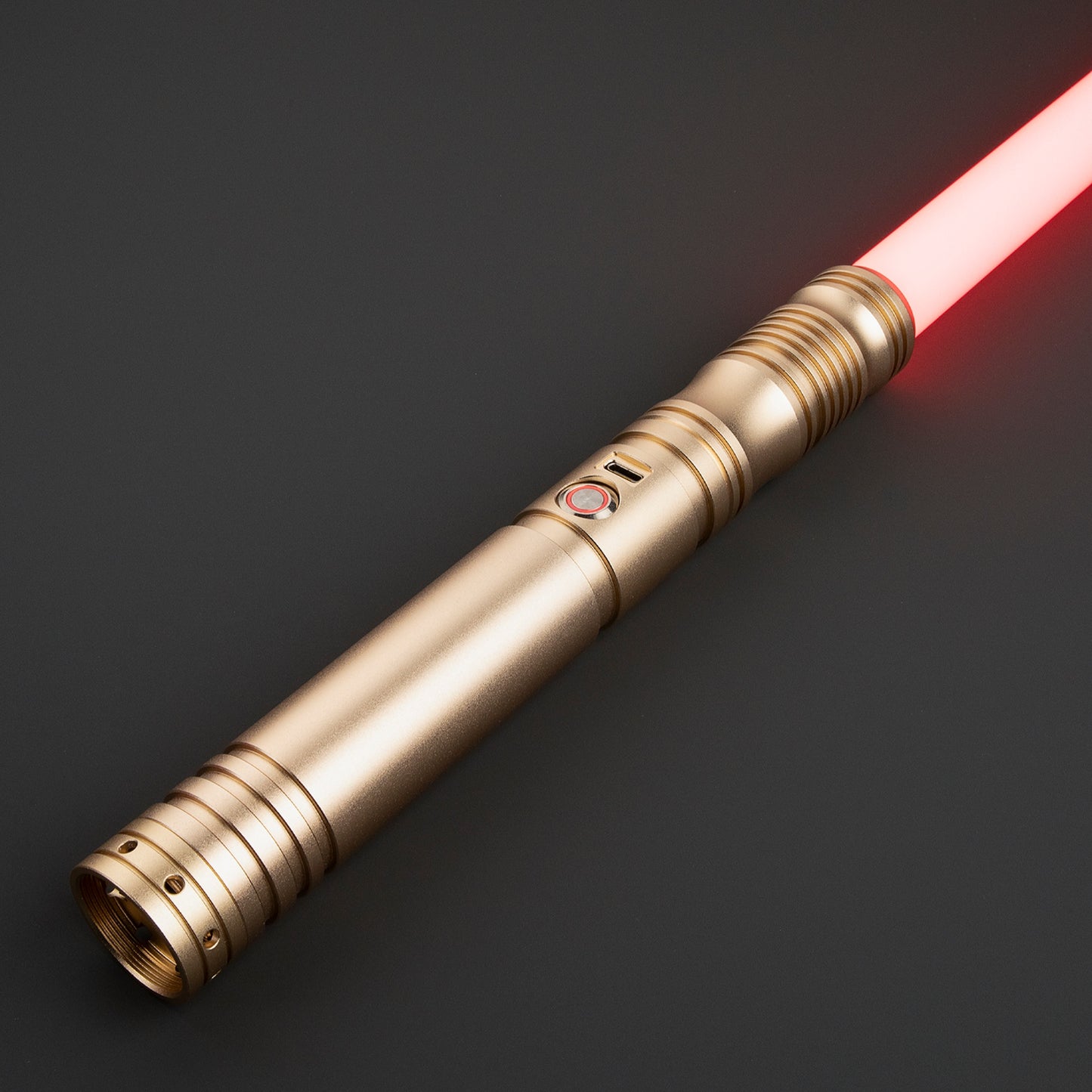 Star Wars No. 116 Baselit Gold Combat Lightsaber RGB Replica (No 1 Base)