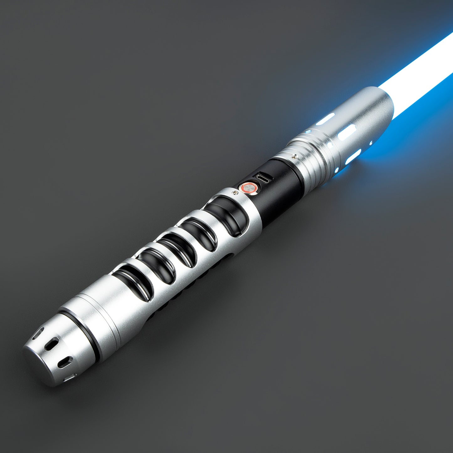 Star Wars No.109 Baselit Silver Combat Lightsaber RGB Replica