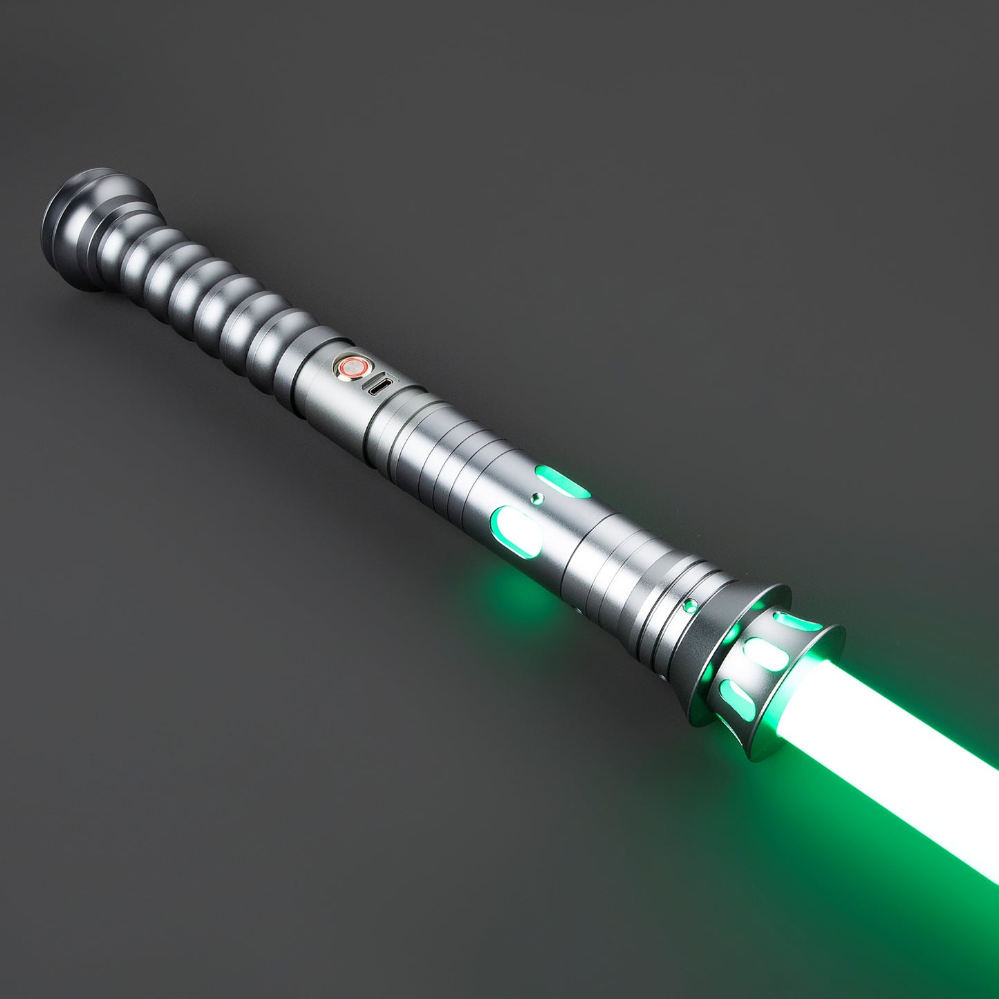 Star Wars No. 105 Baselit Grey Combat Lightsaber RGB Replica (No 28 Base)