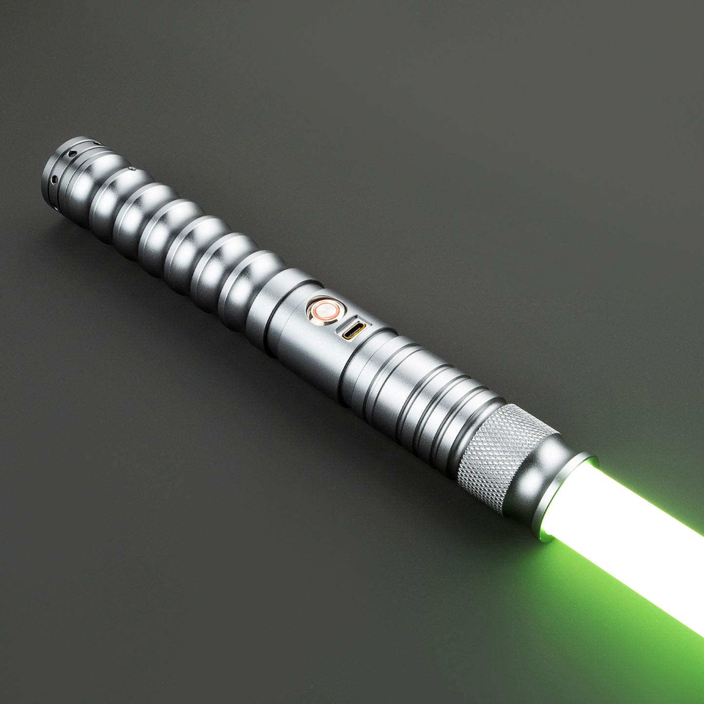 Star Wars No. 108 Baselit Grey Combat Lightsaber RGB Replica