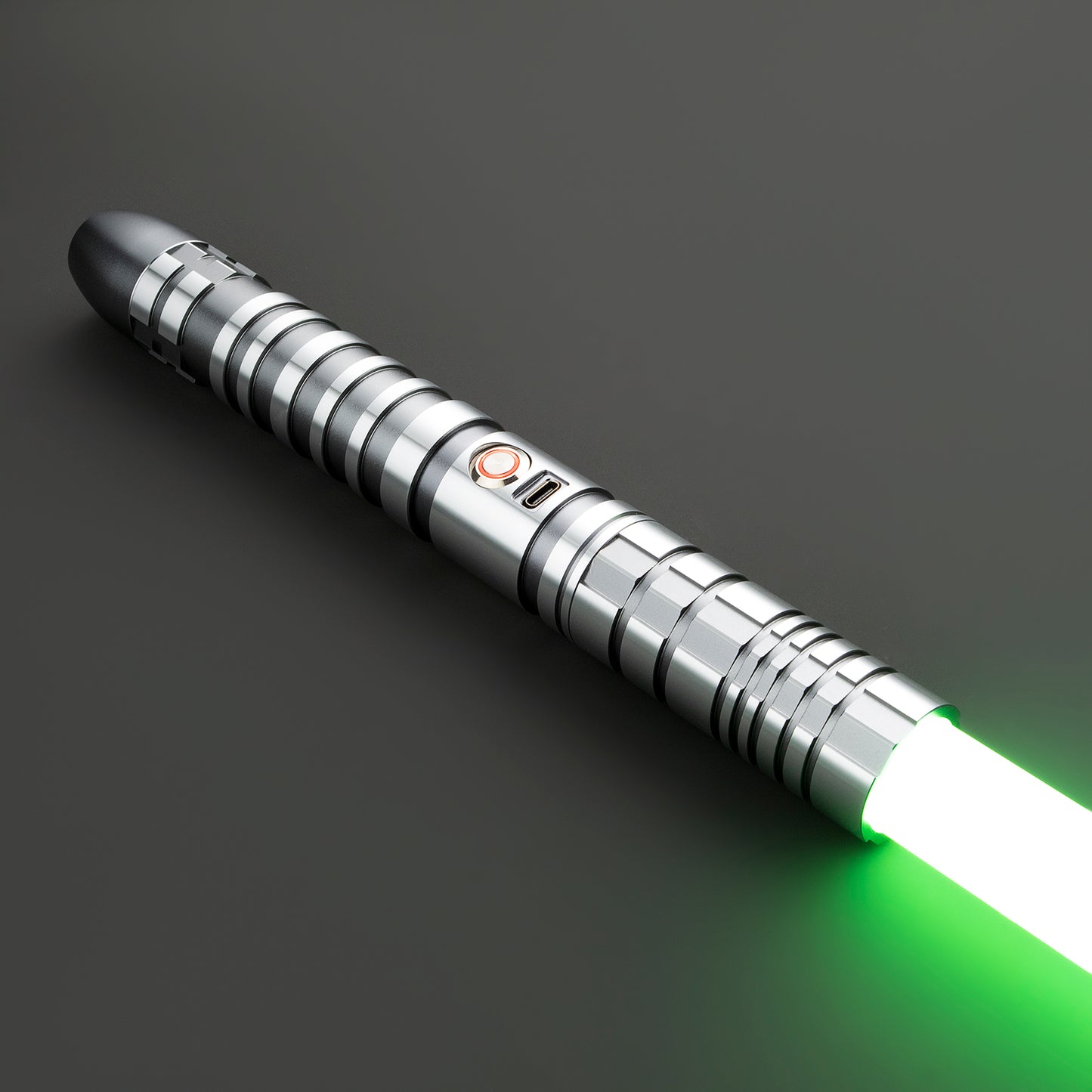 Star Wars No. 112 Baselit Grey Combat Lightsaber RGB USB-C Chargable