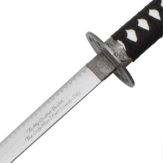 Kill Bill Bride Hattori Hanzo Straight Metal Katana Sword