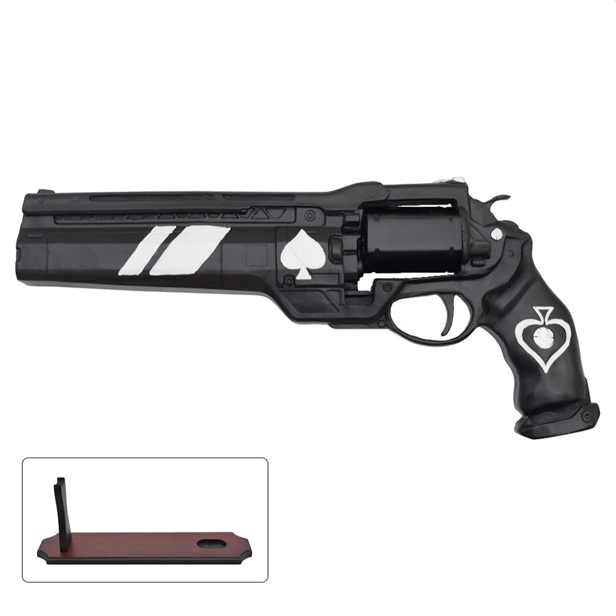 Ace of Spades White Resin Gun Replica with Stand DAMAGED1