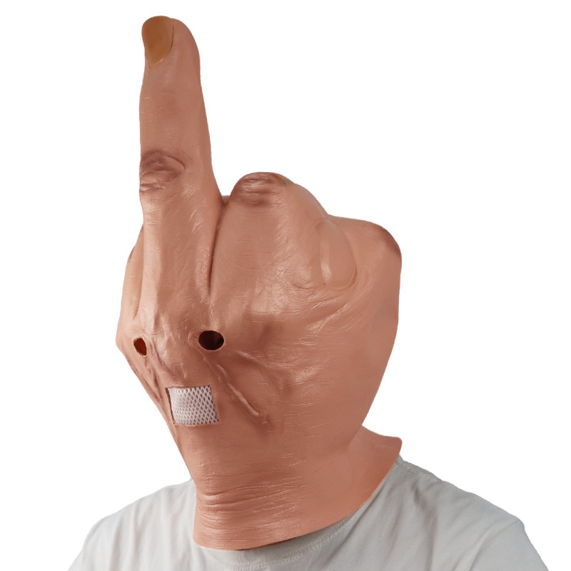 Middle Finger Latex Mask