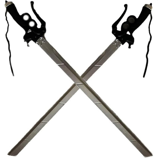 Attack on Titan Eren Yeager's Silver Foam Swords 2 Pack Set Cosplay Props - NEXTLEVELUK