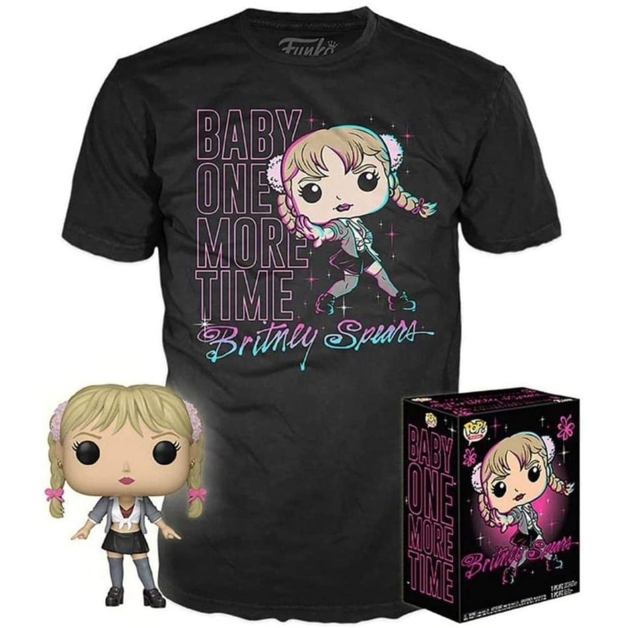 Britney Spears Baby One More Time POP! & Tee Box (Small) Britney Spears Funko Pop! DAMAGED BOX
