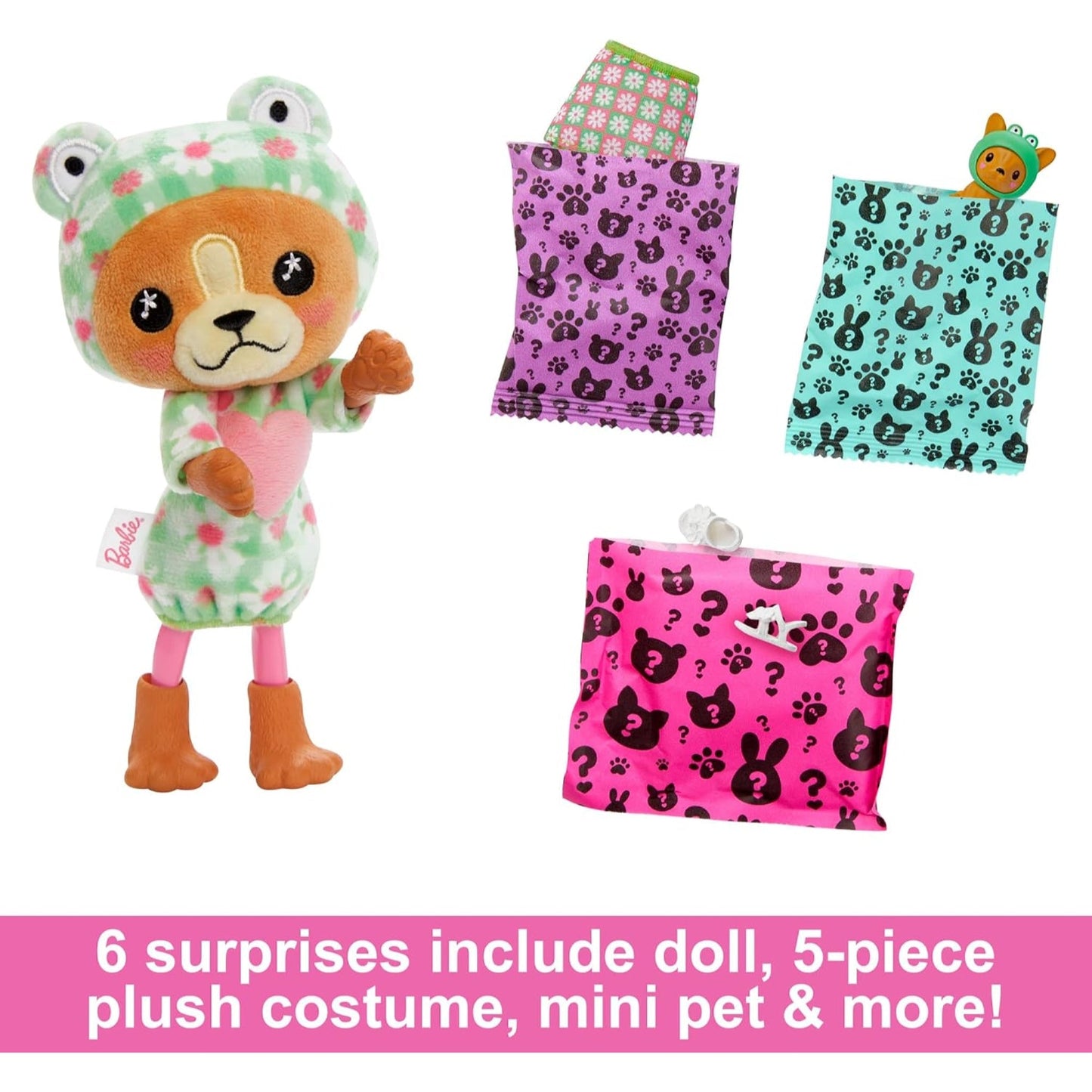 Barbie Cutie Reveal Chelsea Doll & Accessories, Animal Plush Costume & 6 Surprises HRK29 - NEXTLEVELUK