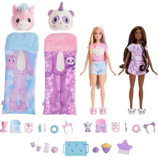 Barbie Cutie Reveal Slumber Party gift set with 2 Dolls - NEXTLEVELUK