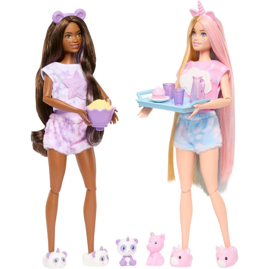 Barbie Cutie Reveal Slumber Party gift set with 2 Dolls - NEXTLEVELUK