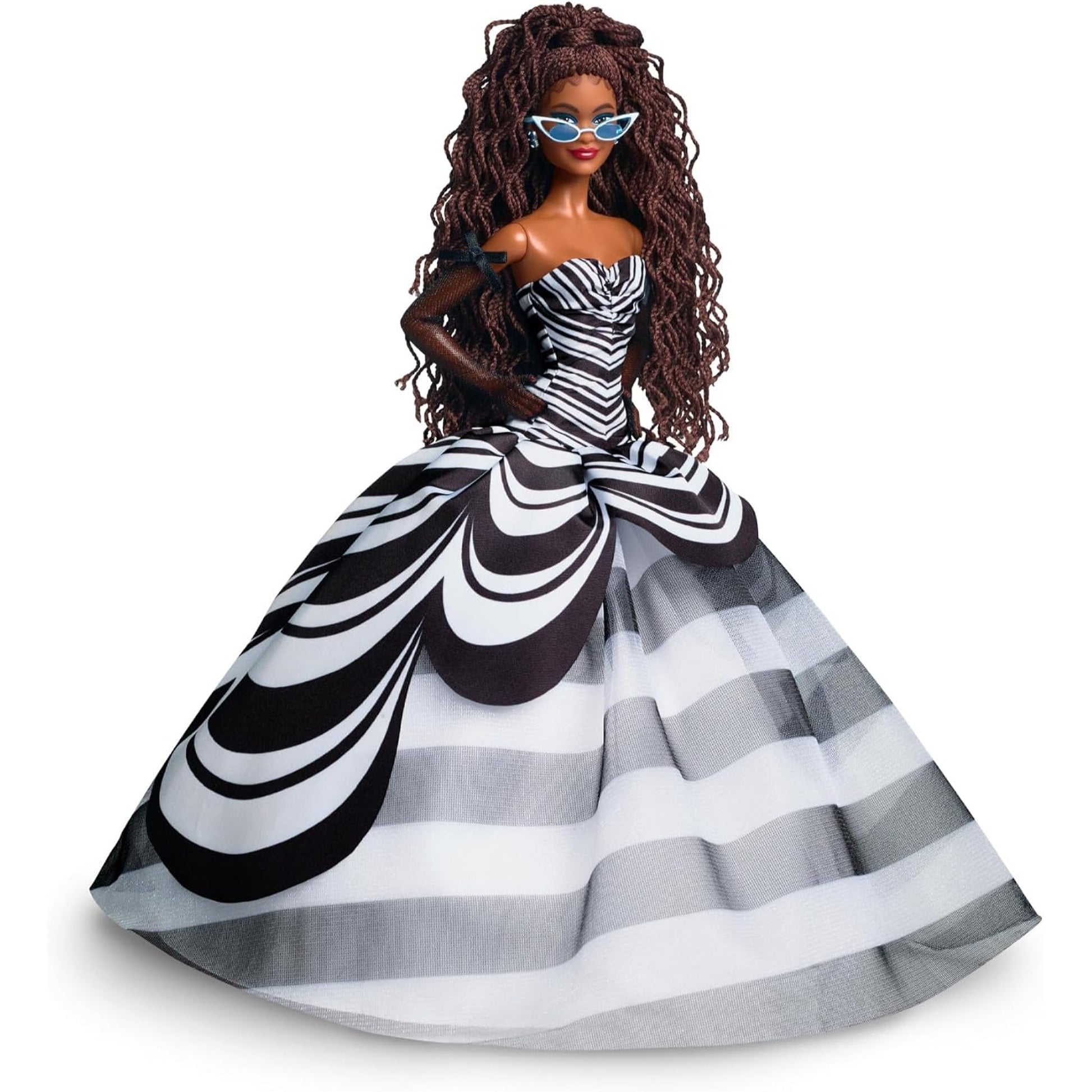 Barbie Signature Doll 65th Anniversary Collectible with Brown Braided Hair HRM59 - NEXTLEVELUK