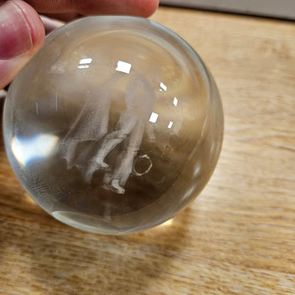 Character Glass Crystal Ball Batman Night Light 8cm XL Size DAMAGED