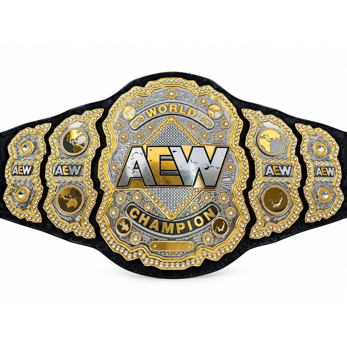 AEW World Wrestling Championship Title Replica Belt 6MM Diecast Plate