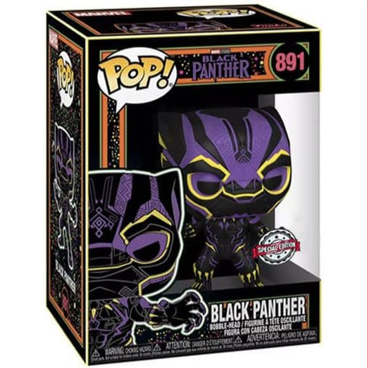 Black Panther (Blacklight) Marvel Funko Pop! Vinyl Figure Special Edition 891 - NEXTLEVELUK