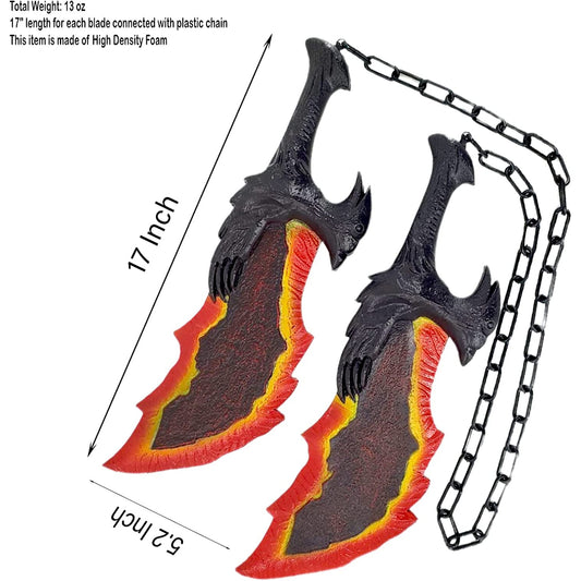 God Of War Kratos Blades Of Chaos with Chain Foam Cosplay Sword