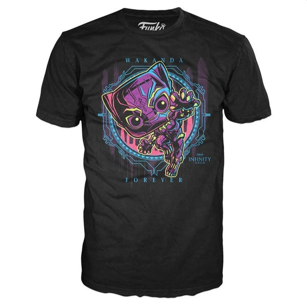 Funko POP! Marvel Black light Black Panther T-Shirt