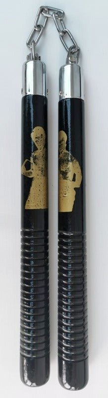 Bruce Lee Black Wooden Nunchucks