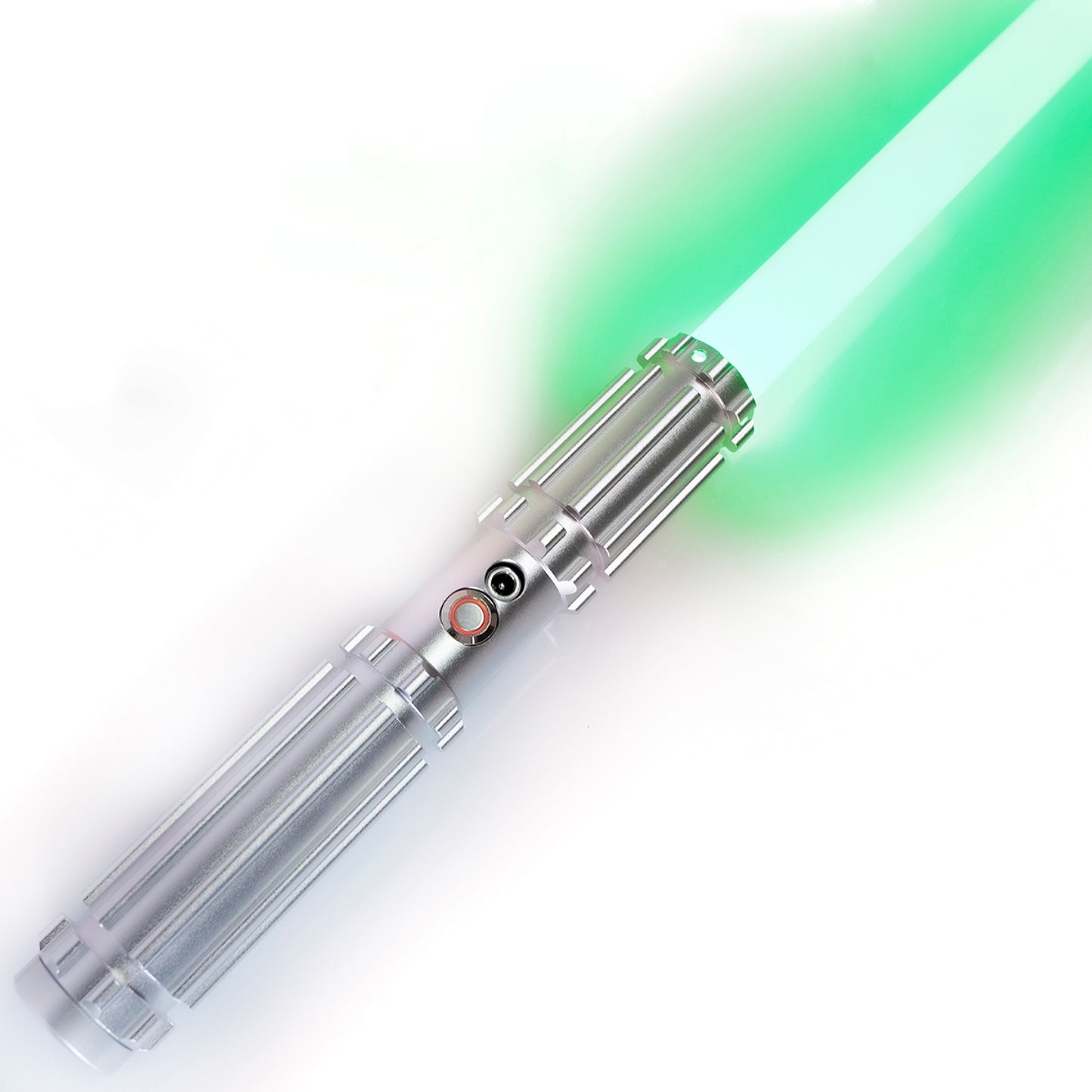 Star Wars No. C024 Silver Baselit Combat Lightsaber RGB Replica (No 104 Base)