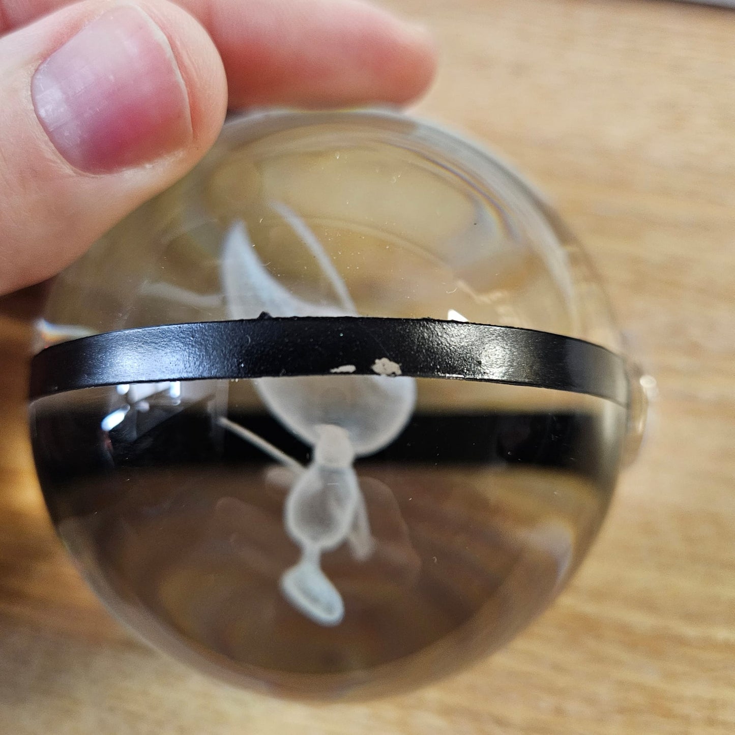 Pokemon 3D Crystal Ball Pokeball Celebi Night Light 8cm XL Size DAMAGED