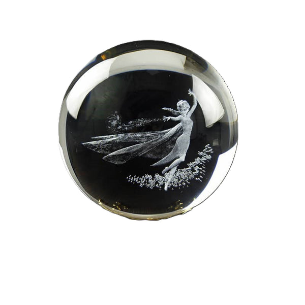 Character Glass Crystal Ball Elsa Night Light 8cm XL Size