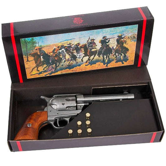 Colt Peacemaker With Wooden Handle Gun Metal Finish Denix Replica G1 - 1106/G - NEXTLEVELUK