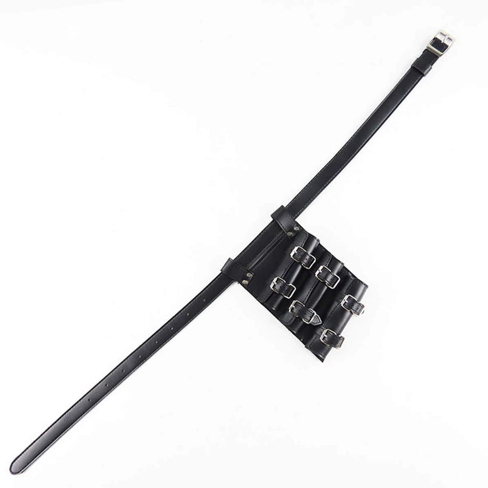 Cosplay Sword Sheath Belt for Prop Replicas Fits 3 Swords Black PVC - NEXTLEVELUK