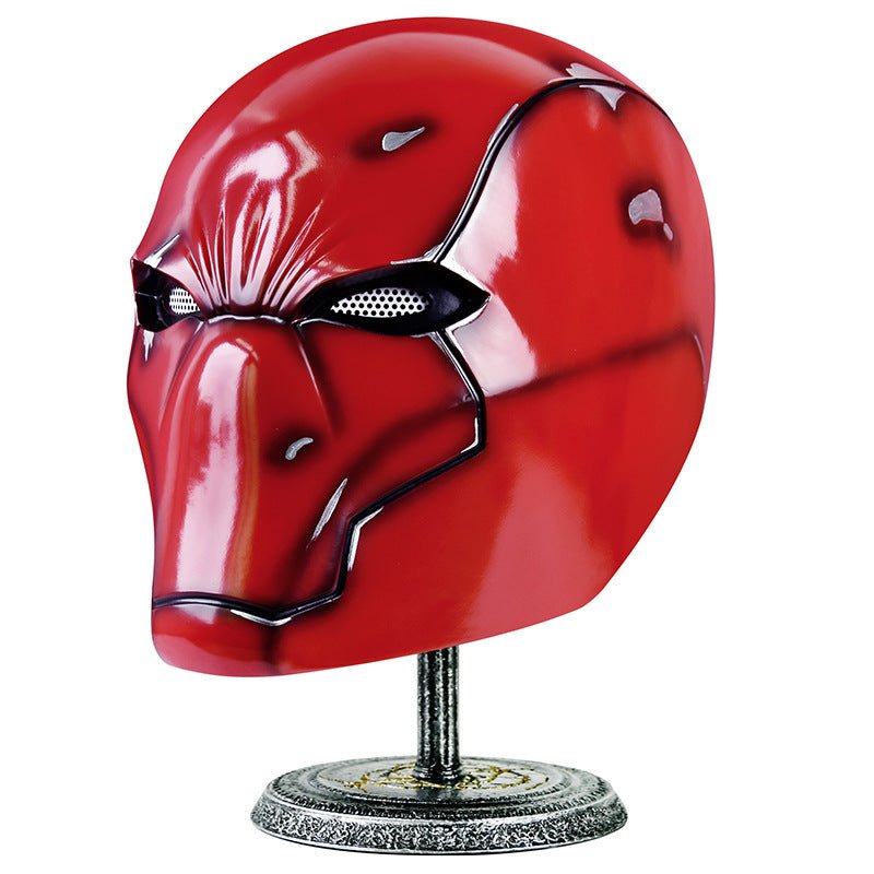 DC Red Hood Helmet Battle Damaged Jason Todd Resin Helmet Replica - NEXTLEVELUK