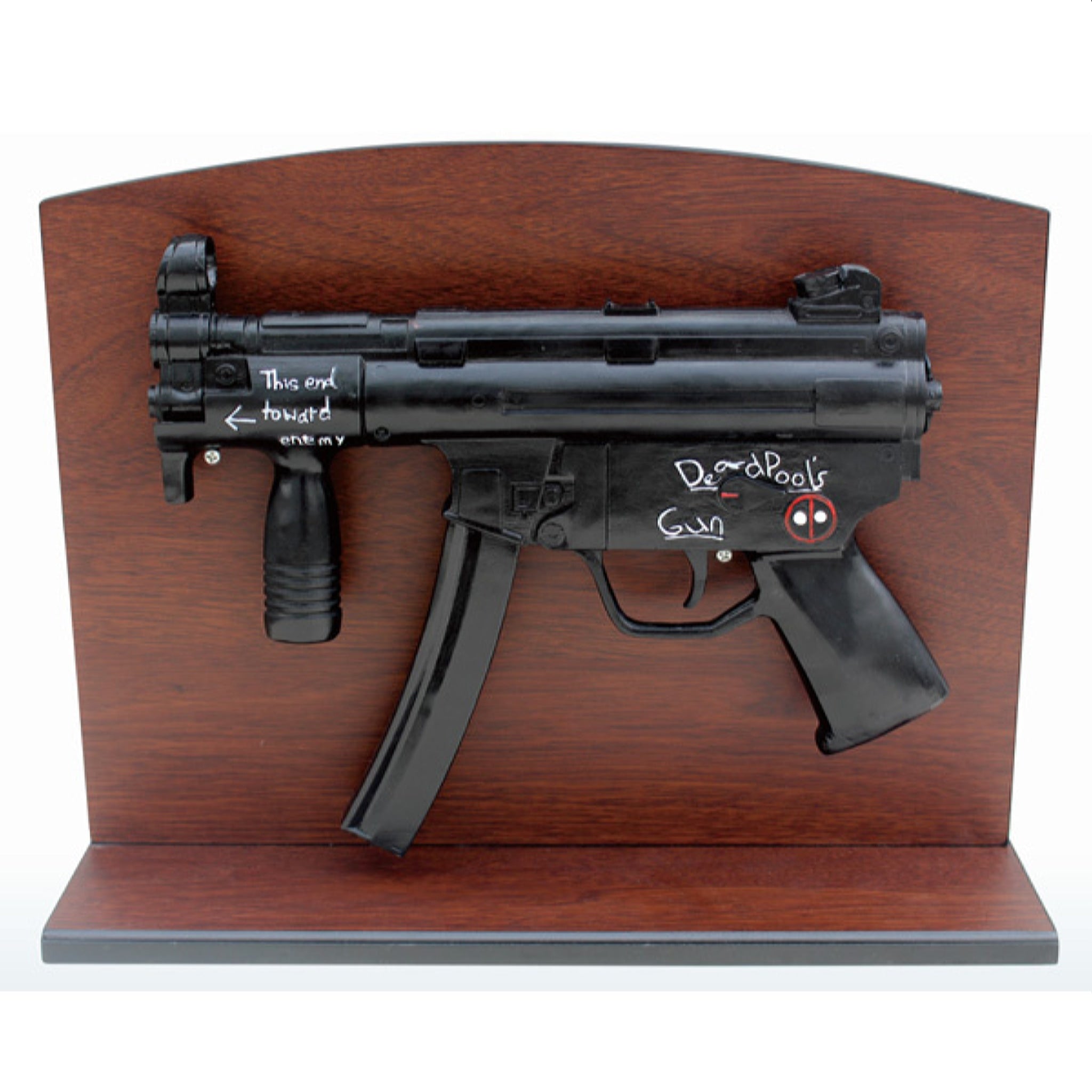 Deadpool Modified MP5k Submachine Pistol Resin with Display Stand Cosplay Prop Replica