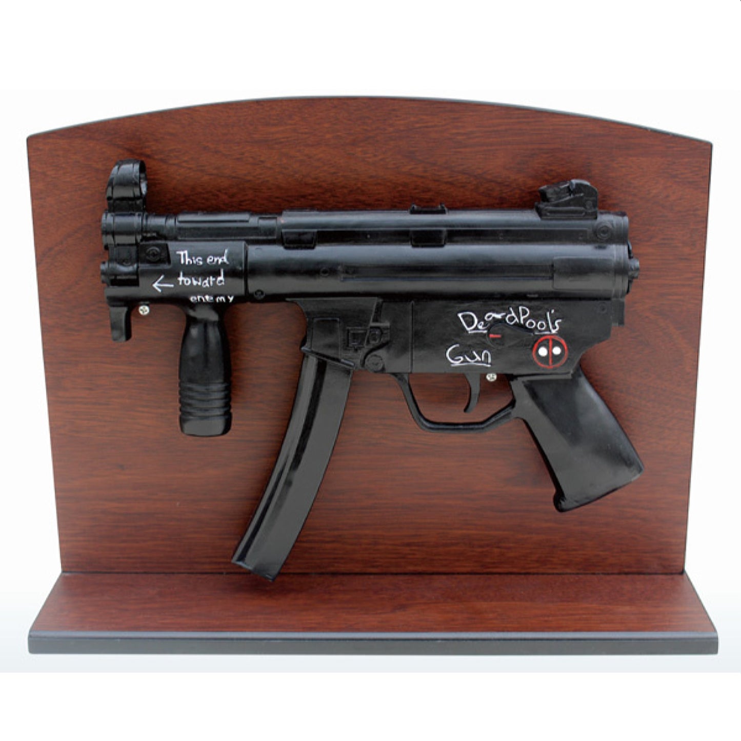 Deadpool Modified MP5k Submachine Pistol Resin with Display Stand Cosplay Prop Replica