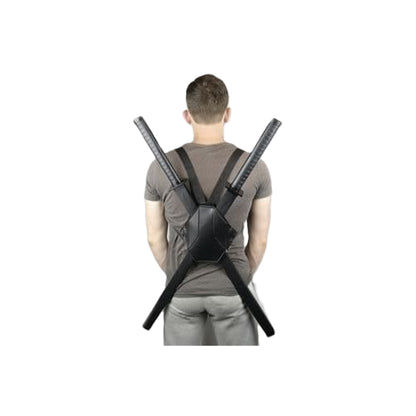 Deadpool Swords Twin Metal Katana Swords with Back Sheath Holder - NEXTLEVELUK