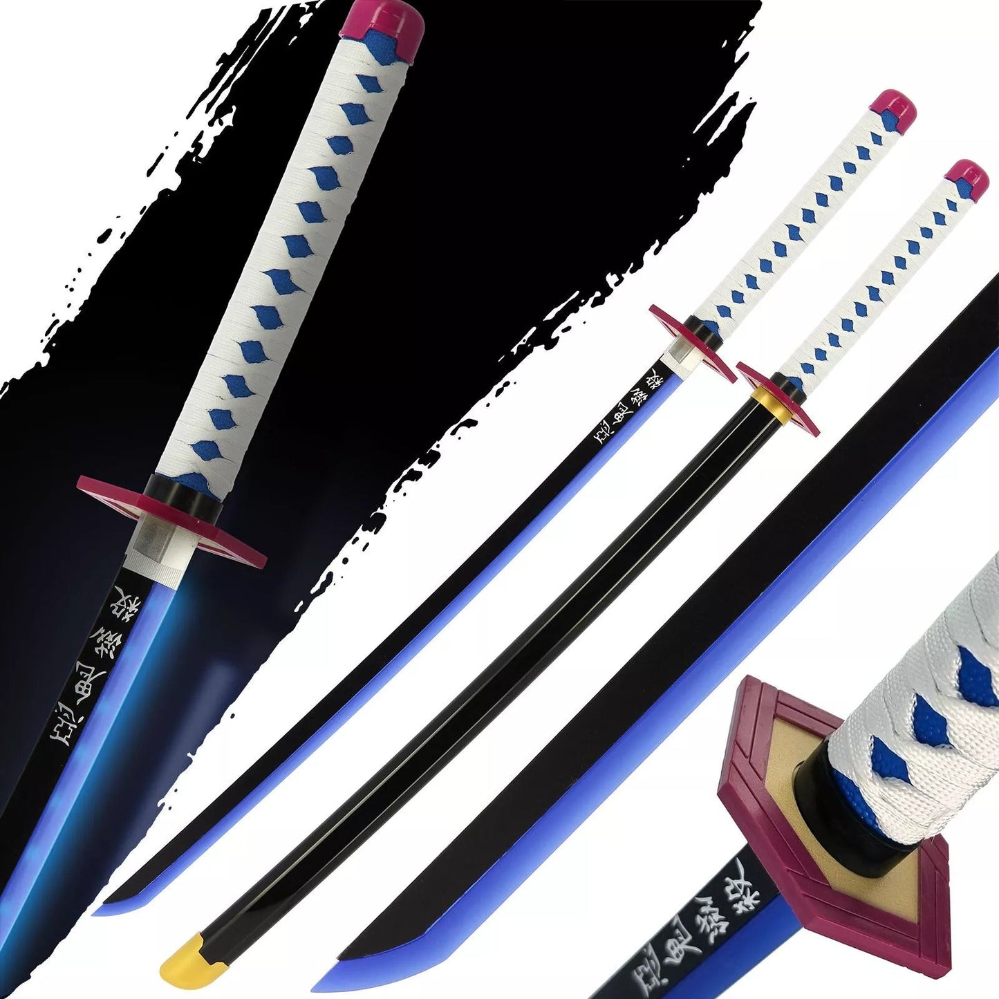 Demon Slayer Giyu Sword LED Light Up Sword Cosplay Prop Replica - NEXTLEVELUK