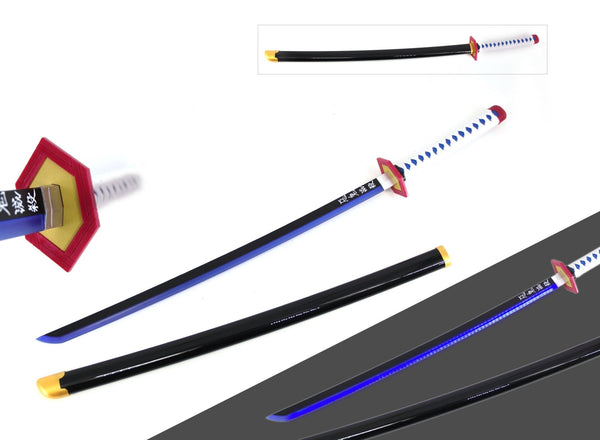 Demon Slayer Giyu Sword LED Light Up Sword Cosplay Prop Replica