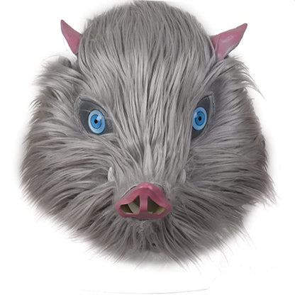 Demon Slayer Mask Inosuke Hashibira Boar Head Latex Cosplay Mask - NEXTLEVELUK