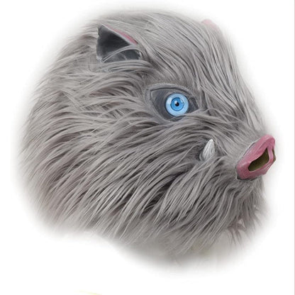 Demon Slayer Mask Inosuke Hashibira Boar Head Latex Cosplay Mask - NEXTLEVELUK