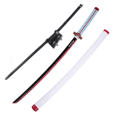 Demon Slayer Mitsuri Kanroji Nichirin Blade Wooden Katana Cosplay Sword With PU Sword Belt Bundle