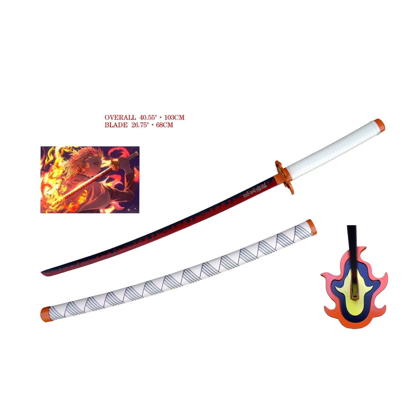 Demon Slayer Rengoku Metal Katana Sword - NEXTLEVELUK