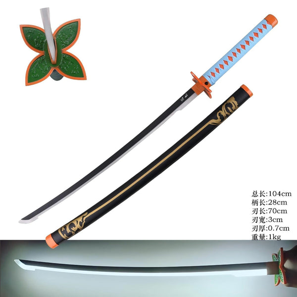 Demon Slayer Shinobu Black Metal LED Katana Sword