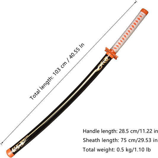 Demon Slayer Shinobu Kocho Nichirin Blade Black Sheath Wooden Cosplay Sword - NEXTLEVELUK