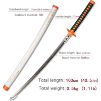 Demon Slayer Shinobu Kocho Nichirin Blade Wooden Cosplay Sword White Sheath - NEXTLEVELUK