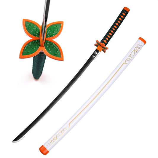 Demon Slayer Shinobu Kocho Nichirin Blade Wooden Cosplay Sword White Sheath - NEXTLEVELUK