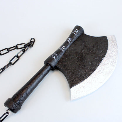 Demon Slayer Sword Gyomei Himejima Nichirin Chained Spiked Flail and Axe Foam Cosplay Prop - NEXTLEVELUK