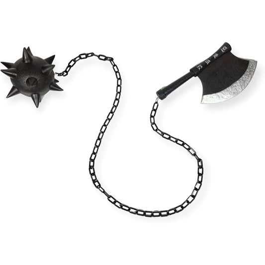Demon Slayer Sword Gyomei Himejima Nichirin Chained Spiked Flail and Axe Foam Cosplay Prop - NEXTLEVELUK