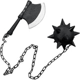 Demon Slayer Sword Gyomei Himejima Nichirin Chained Spiked Flail and Axe Foam Cosplay Prop