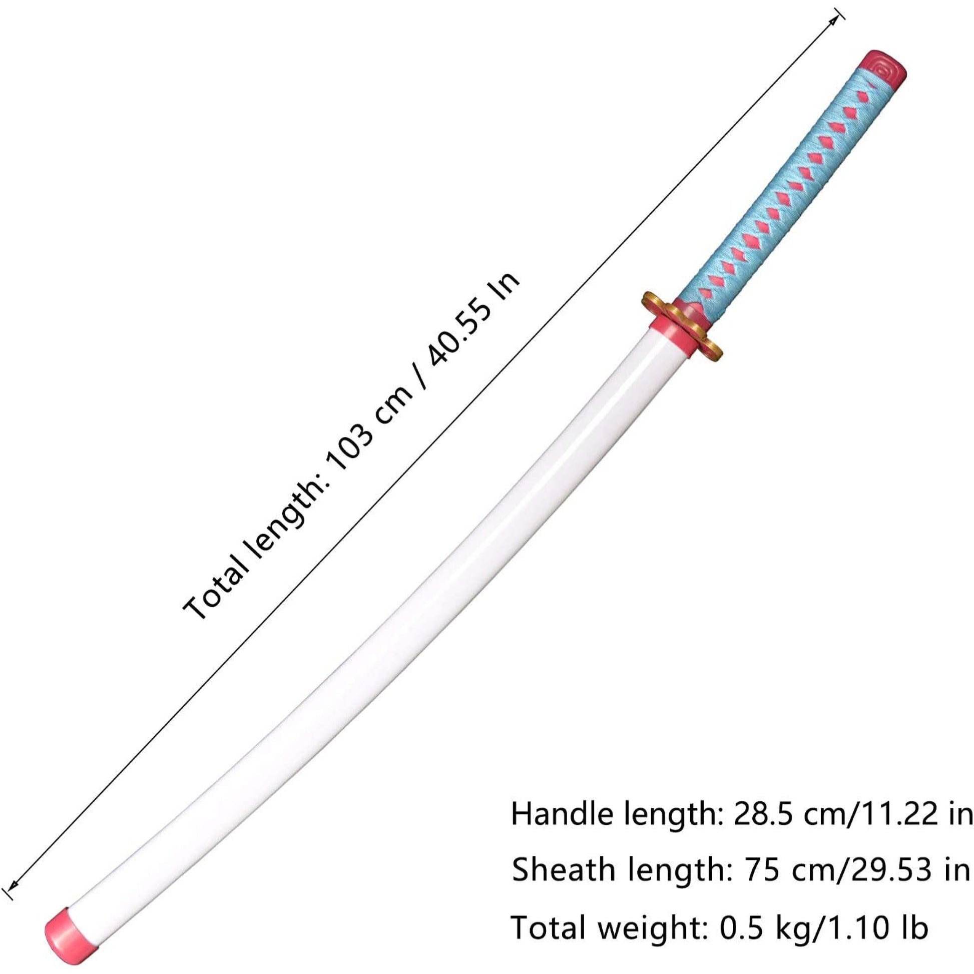 Demon Slayer Sword Mitsuri Kanroji Nichirin Blade Wooden Cosplay Sword - NEXTLEVELUK