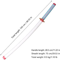 Demon Slayer Sword Mitsuri Kanroji Nichirin Blade Wooden Cosplay Sword - NEXTLEVELUK