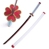 Demon Slayer Sword Mitsuri Kanroji Nichirin Blade Wooden Katana Cosplay Sword