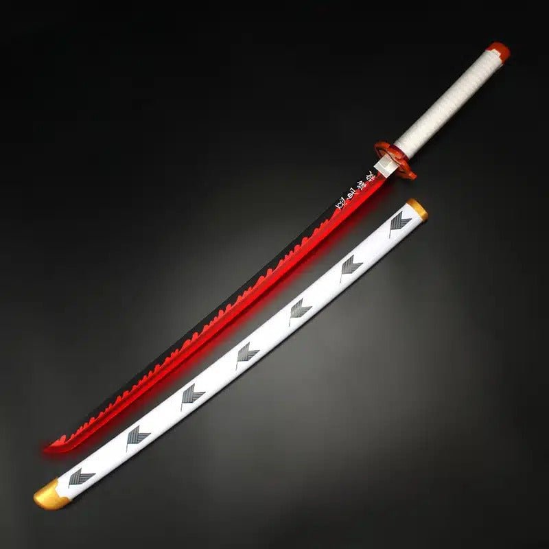 Demon Slayer Sword Rengoku Sword LED Light Up Sword Cosplay Prop Replica - NEXTLEVELUK