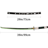 Demon Slayer Sword Shinazugawa Sanemi Bamboo Wood Demon Slayer - NEXTLEVELUK