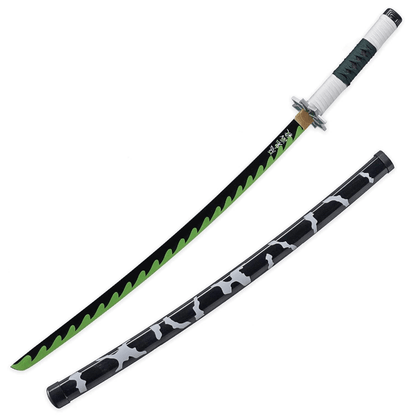 Demon Slayer Sword Shinazugawa Sanemi Bamboo Wood Demon Slayer - NEXTLEVELUK