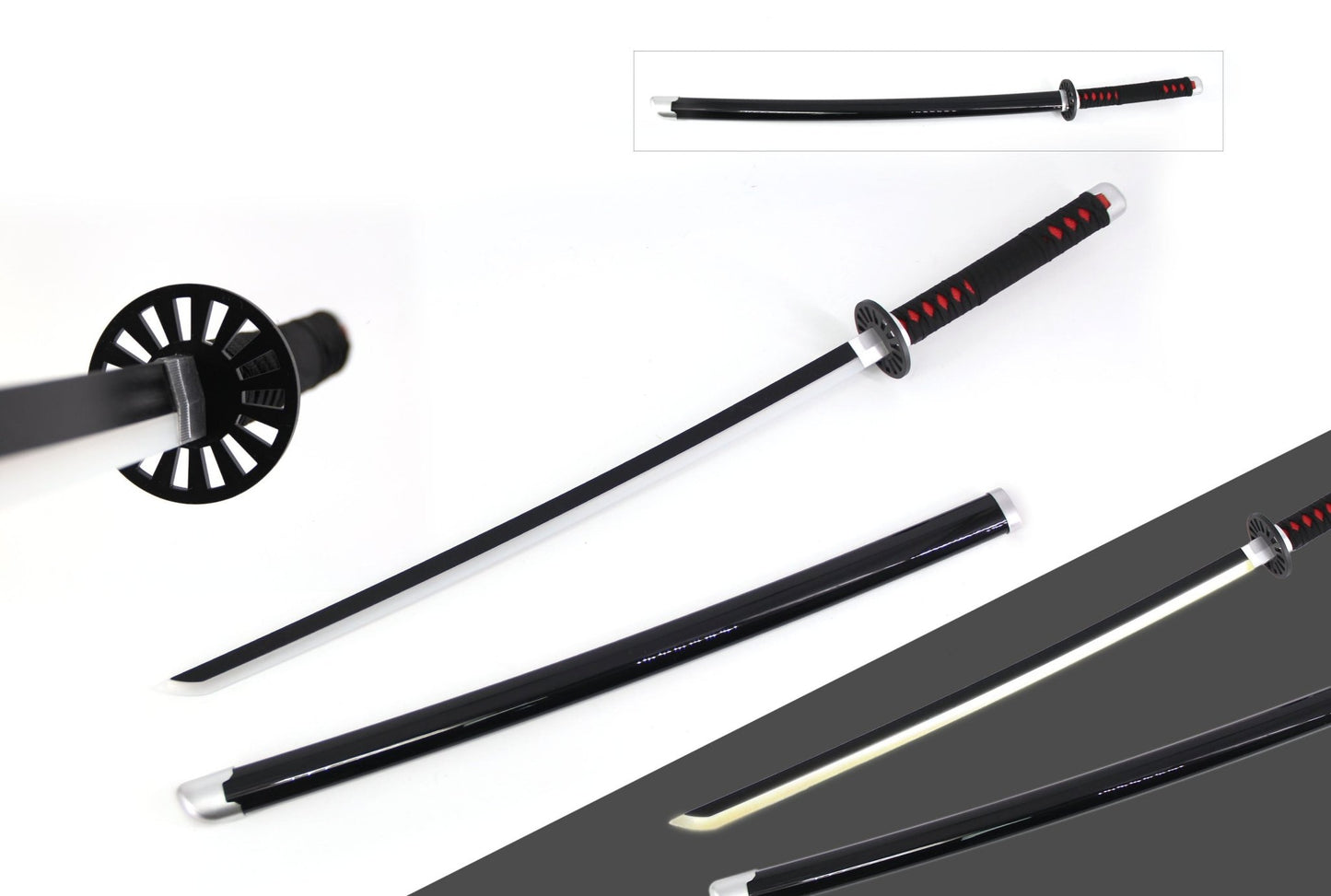 Demon Slayer Sword Tanjiro Sword LED Light Up Sword Cosplay Prop Replica - NEXTLEVELUK