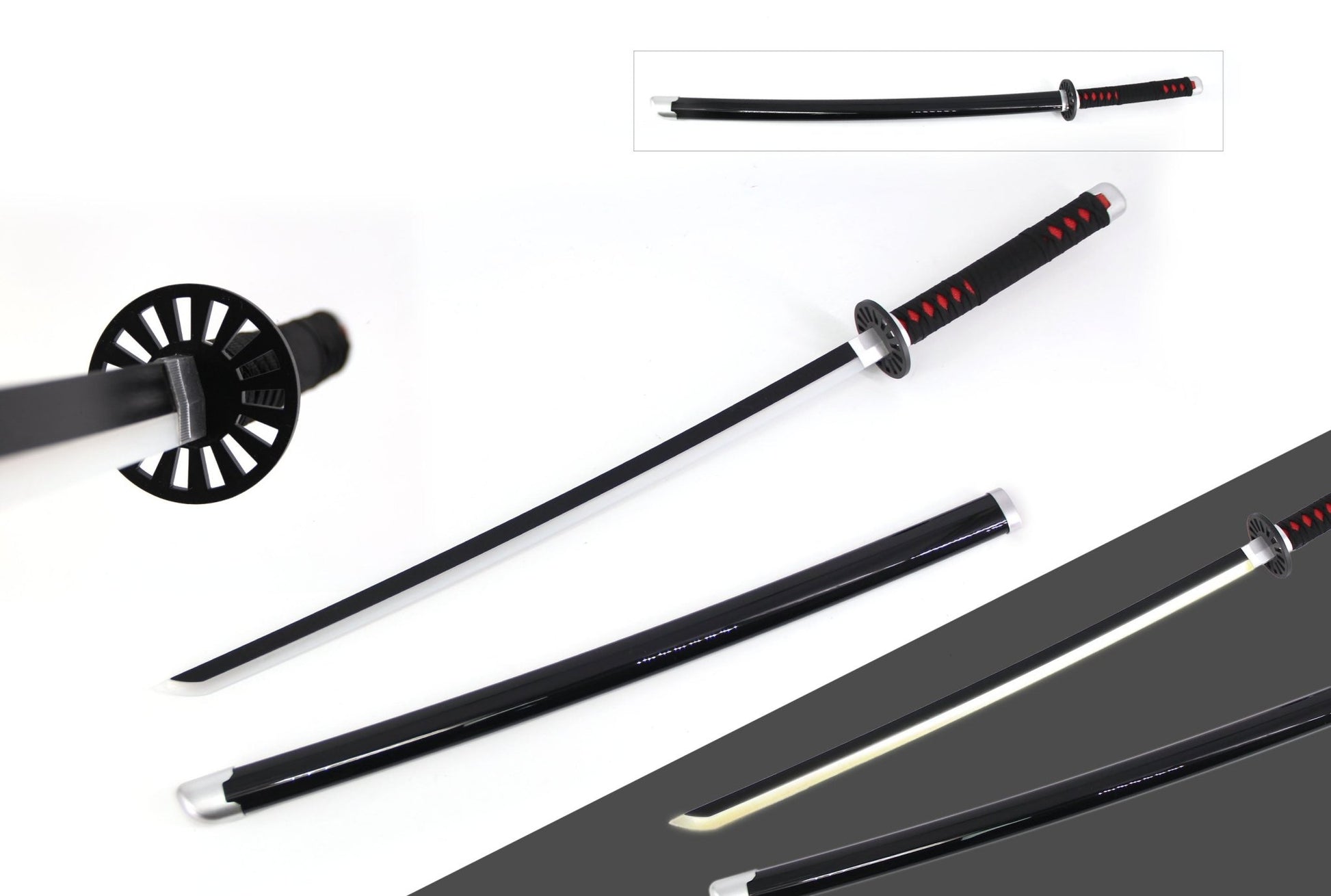 Demon Slayer Sword Tanjiro Sword LED Light Up Sword Cosplay Prop Replica - NEXTLEVELUK